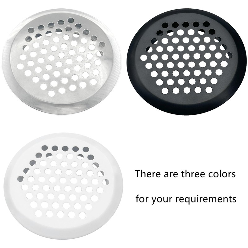 12 PCS Round Louver Grill Cover Air Vents (Black)