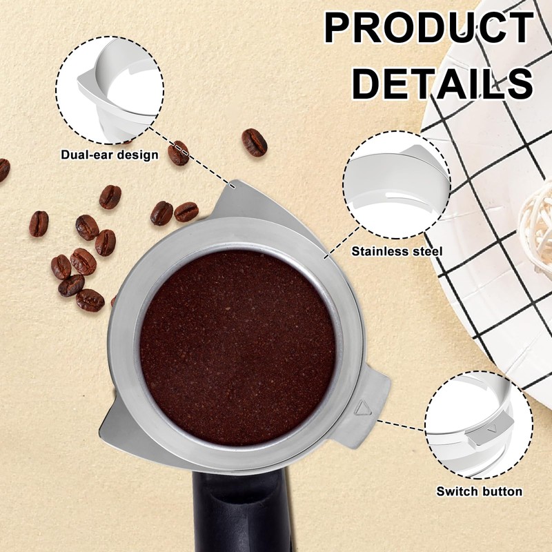Espresso Dosing Funnel, 54MM Coffee Dosing Ring Hands Free Espresso