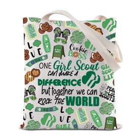 ZJXHPO Scout Tote Bag Scout Reusable Grocery Shopping Bag One Scout Can Make A Difference Shoulder Bag Scout Leader Handbag (C-One Scout Tote)
