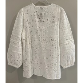 Sundance NWT Sundance Catalog By Tolani White “Saylor Eyelet Blouse” Size S $128