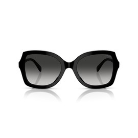 COACH Women's HC8410U Universal Fit Butterfly Sunglasses, Black/Grey Gradient, 56 mm