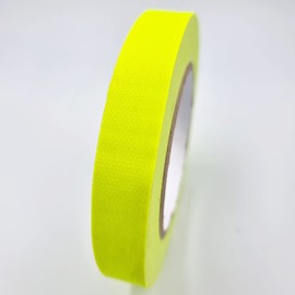 ACIT Neon Fluorescent Fabric Tape, Fluorescent Tape, 25m x 19mm, Super Strong (Even Sun, Heat and Water), Reinforced Tape, Fluo Gaffer Tape (Yellow)