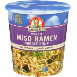 Dr. McDougall's Organic Miso Big Soup Cup, Garlic Ginger with Noodles, 1.9 oz