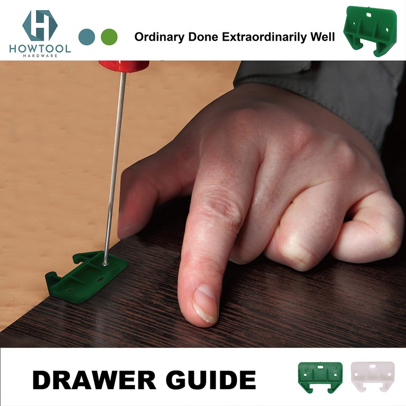 Drawer Guides L-Angle Drawer Guides with Screws, 8 Pack |