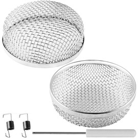 RV Furnace Vent Screen, Stainless Steel RV Furnace Vent Cover, Auto Ventilation for Hot Day Kitchen Trailer Motorhome