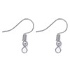 100 pares de ganchos de color rodio para arete franceses,