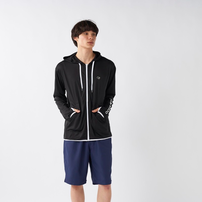 Ocean Pacific 515460 Men's Rash Guard UV Protection Hoodie, Plain,