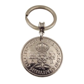 A Silver Dream 1947 2 Shilling Coin Keyring