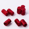 EBOOT 8 Pcs Red Tire Stem Valve Caps Wheel Valve