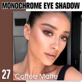 HHLTOH Dark Brown Single Matte Eyeshadow Makeup, Neutral Powde Eye Shadow for Older Women, Coffee Mocha Cocoa Chocolate Brown Matte Singles Eyeshadow Palette Pigmented Waterproof,Girls Eyeshadows Gift