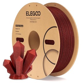 ELEGOO PLA Filament 1.75mm Brown 1KG, 3D Printer Filament Dimensional Accuracy +/- 0.02mm, 1kg Cardboard Spool(2.2lbs) 3D Printing Filament Fits Most FDM 3D Printers:_1kg Red0