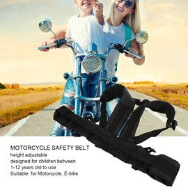 FOLOSAFENAR Motorcycle Children's Belt, Baby Motorcycle Seat Belt, Height-Adjustable E-Bike Children's Seat Belt for Children Between 1-12 Years