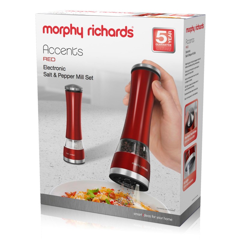 Morphy Richards 974221 Accents Electronic Salt and Pepper Mill Set,