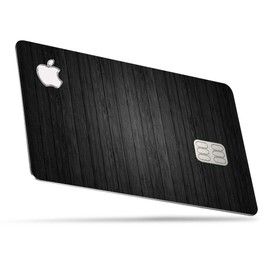 MightySkins Skin for Apple Card - Black Wood | Protective, Durable, and Unique Vinyl Decal Wrap Cover | Easy to Apply, Remove, and Change Styles | Made in The USA