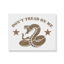 Don't Tread on Me Gadsden Flag Stencil - Reusable Stencils for Painting - Create DIY Don't Tread on Me Gadsden Flag Crafts and Decor