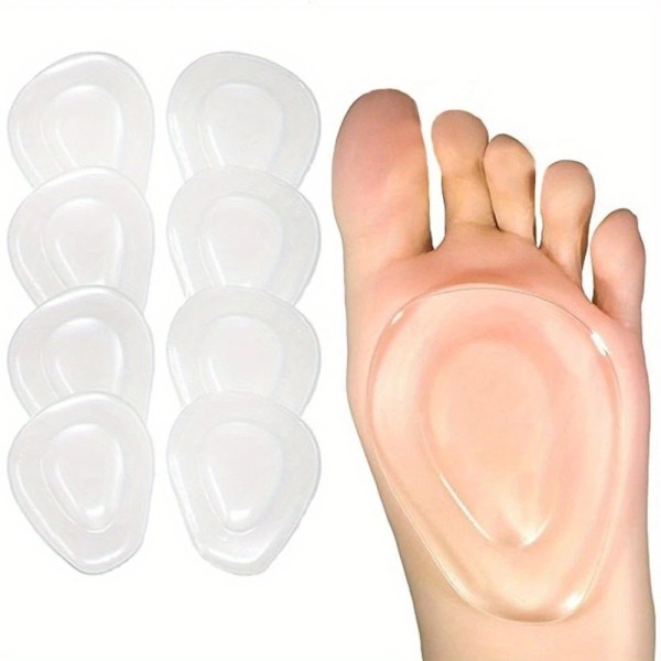 Unbranded Transparent Thickened Flexible Smooth Breathable Hygienic 8PCS Gel Forefoot