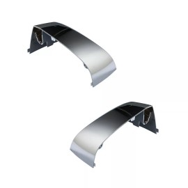 LEAVAN Pair Chrome Hood Mirror Covers for Volvo VNL Trucks 2004-2017 Left & Right Side