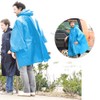 Anyoo Waterproof Rain Poncho Lightweight Reusable Hiking Hooded Coat Jacket