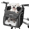BARKBAY Dog Bike Basket Carrier, Expandable Foldable Soft-Sided Dog Carrier,