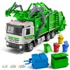 Yewkou Garbage Truck Toy, Friction Powered Recycling Vehicles with Lights