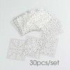 30 Sheets White Flower Nail Sticker,White Floral Nail Decals with