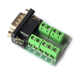 HiLetgo 2pcs DB9 Male Adapter RS232 to Terminal RS232 Serial to Terminal DB9 Connector Convert Adapter