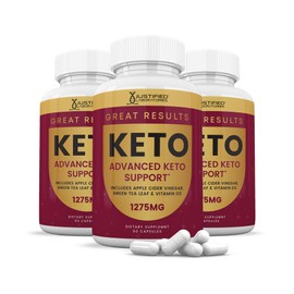 Justified Laboratories Great Results Keto ACV Pills 1275MG Formulated with Apple Cider Vinegar Keto Support Blend 60 Capsules (3 Bottles)