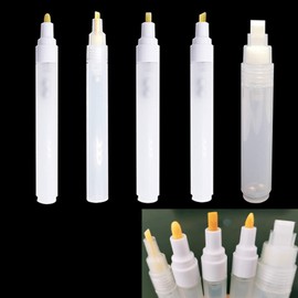 glacely 5 Pack Refillable Paint Pens Empty Acrylic Permanent Marker Fillable Blank Paint Pen Blank Marker Pens Paint Markers for Art Painting Crafts Kit(Small)