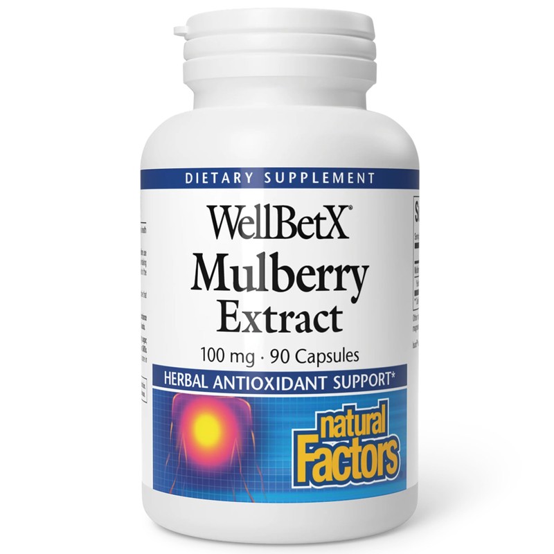 Natural Factors WellBetX Extracto de Morera – 100 mg, 90
