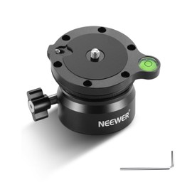 NEEWER Tripod Levelling Base, Camera Leveler with Spirit Level, Aluminium Alloy Adjustment Plate, 1/4 Inch Mounting Screw & 1/4 Inch 3/8 Inch Screw Adapter, Compatible with Canon Nikon Sony DSLR