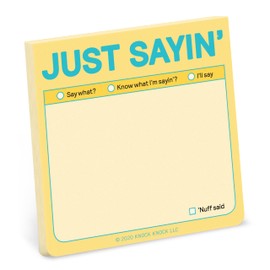 1-Count Knock Knock Just Sayin' Sticky Note (Pastel Version, 3 x 3-inches)