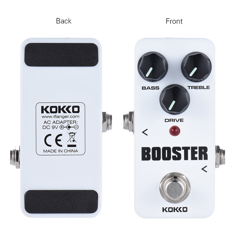 KOKKO FBS2 Mini Booster Pedal Portable 2-Band EQ Guitar Effect