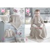 King Cole 5239 Knitting Pattern. Baby Raglan Cardigan, Blanket &