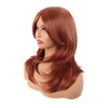 MapofBeauty 20 Inch Long Layered Straight Shoulder Length Wig,Ginger Orange