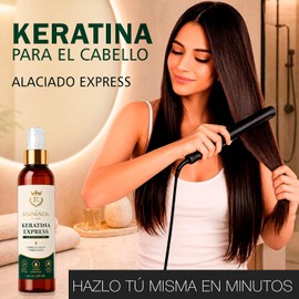 Keratina Express Alisado en Casa 250 ml alisador de cabello sin visita al salón Control de Frizz Fácil en 3 Pasos