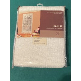 Vivatex Hallie Rod Pocket Panel Curtain Embroidered White 84"x60" Vintage