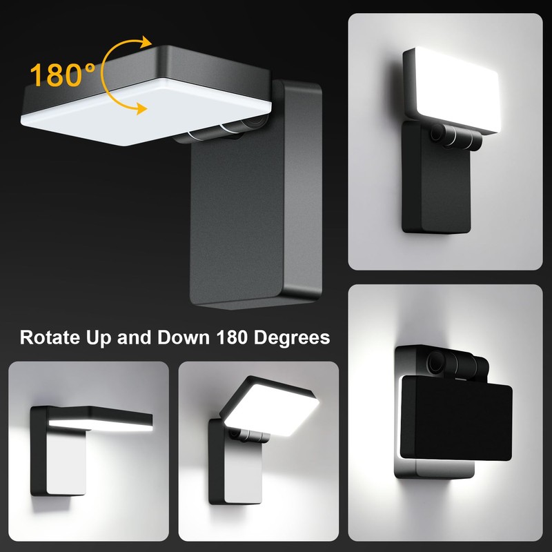 BIRITALO 40W LED Wall Lights Outdoor Rotatable 360 Degree LED