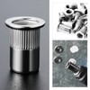 Hsemall 150 pieces rivet nuts M4, flat head threaded rivets,