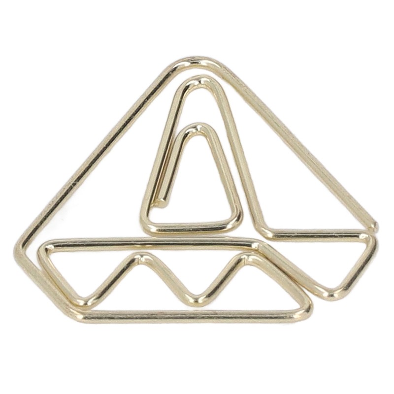 100pcs Metallic Paper Clips Golden Electroplating Process Anti Rust Paper