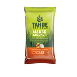Tahoe Trail Bar, Plant-Based Natural Energy Bar (1.94 Ounce Protein Bar, 12 Count) High Protein Non-GMO, Gluten-Free, Vegan Healthy Snacks - Mango Coconut