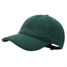 GADIEMKENSD Winter Unstructured Baseball Caps Wool Hat, Unstructured, Blackish Green