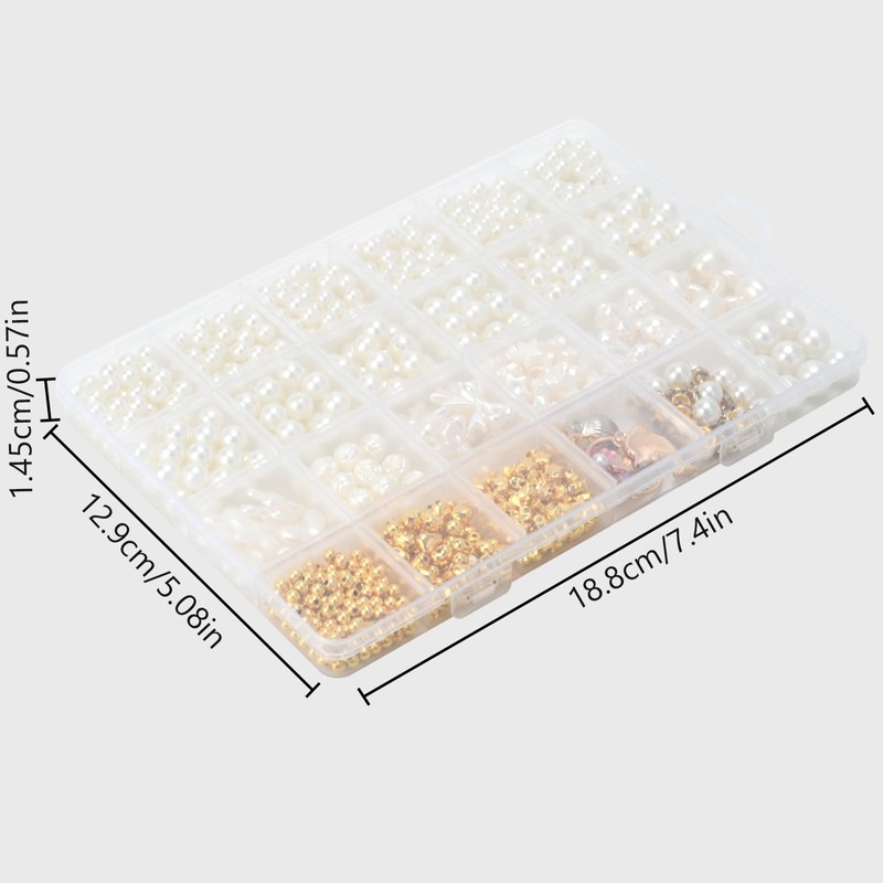 DIY Pearl Bracelet Making Kit-720pcs Real Shell Pearls & Starter
