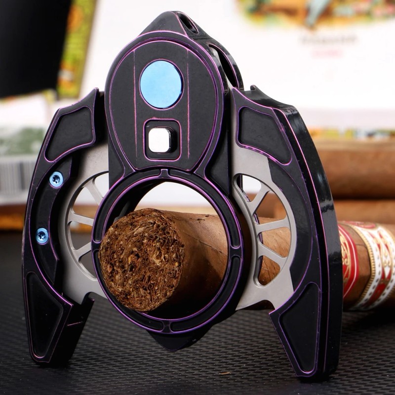 Stock Titanium Alloy Handle VG10 Blade Cigar Scissors Portable Cigar
