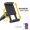 none Phone Holder Bed Gooseneck Mount -Flexible Arm 360 Mount