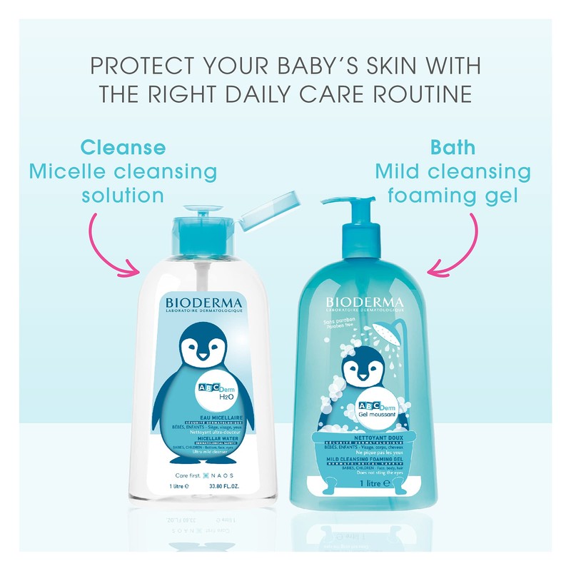 Bioderma ABCDerm H2O 60 Cleansing Wipes