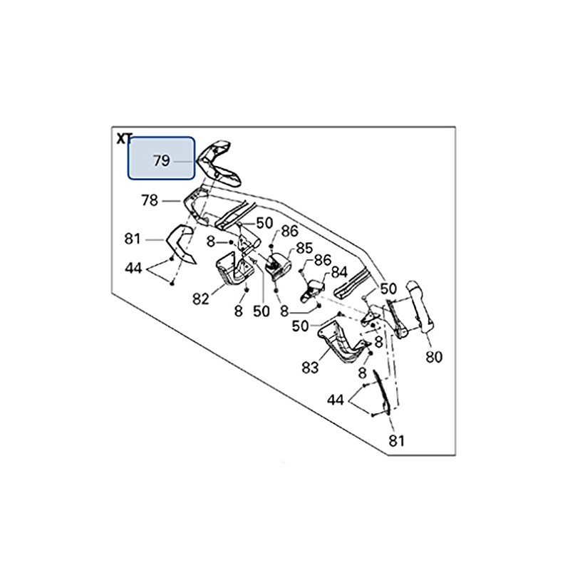 Can-Am New OEM Outlander ATV RH Rear Bumper Cap, 705004409