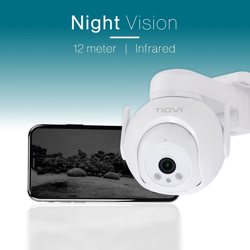 Tiqvi - Smart WiFi PTZ Outdoor Camera, 1080P, Dualband (2.4/5GHz),