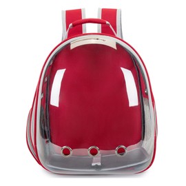 Cat Bubble Backpack Carrier for Small Medium Dogs Cats Carrying Bag, Airline Approved Pet Travel Carrying Bag Dog Hiking Walking Outdoor Backpack (Red)