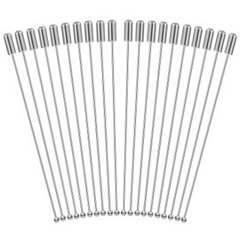 Qianyu 20 Pcs Brooch Pin Stick for Jewelry Making Silver Boutonniere Brooch Long Needle Lapel Hat Pins Round Ball Metal Safety Stick Pins Accessories for DIY Costume Suit Tie Scarf Badge Craft