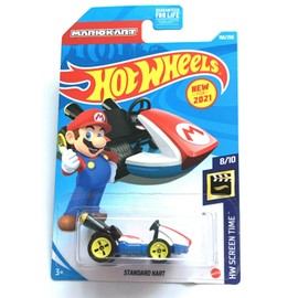 Hot Wheels Mario Kart Go-Kart, Red, 1:64 Scale Die-Cast Metal, Kid, Children